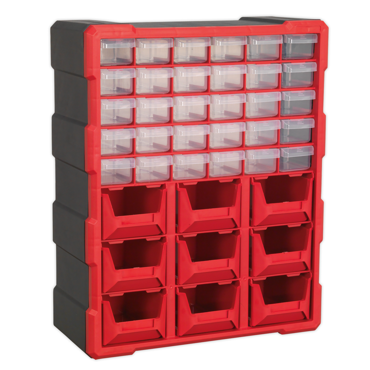 39 Drawer Cabinet Box - Red/Black