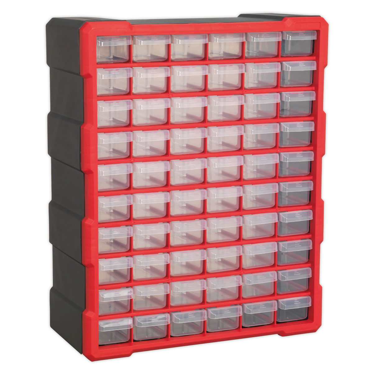 60 Drawer Cabinet Box - Red/Black