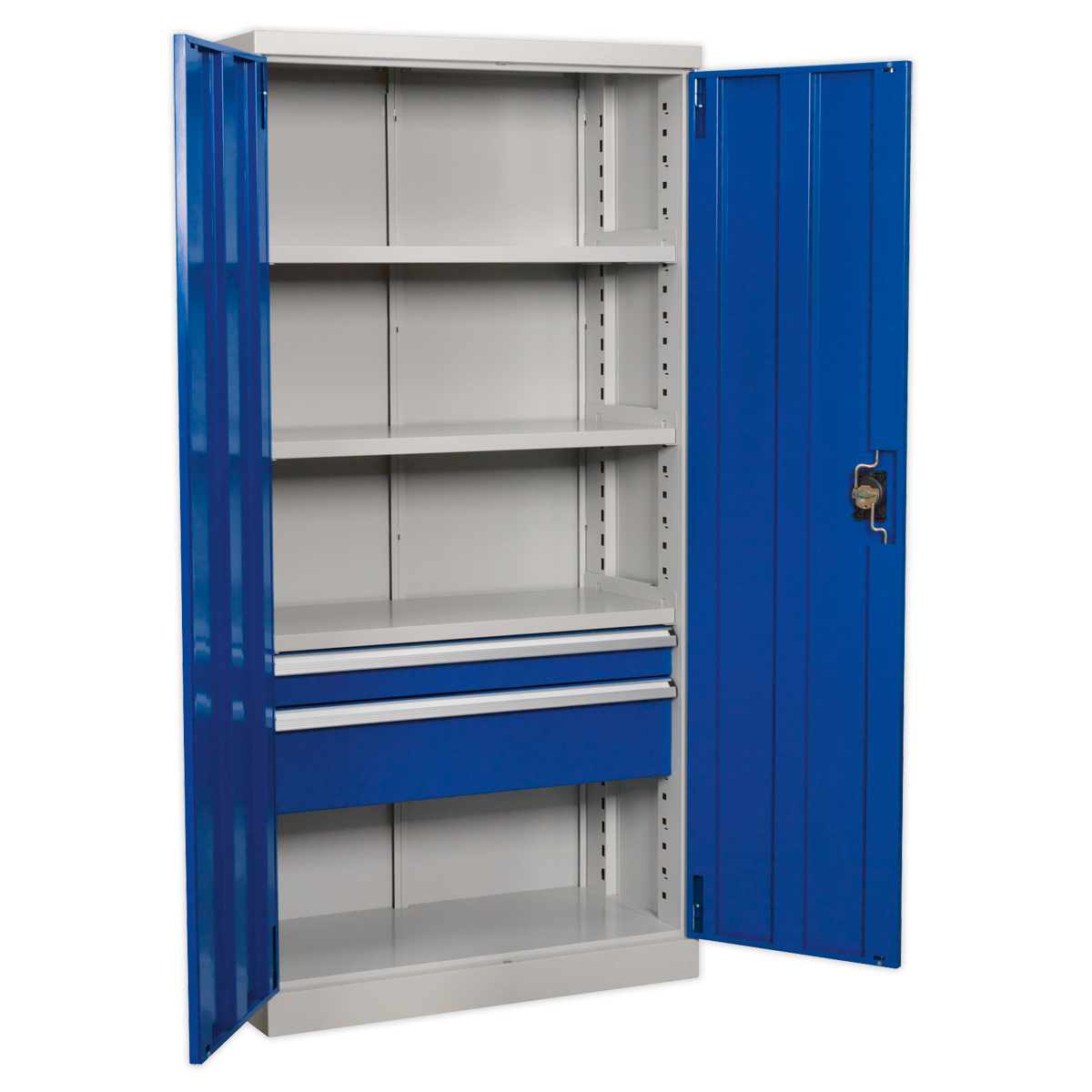 1800mm 2 Drawer 3 Shelf Industrial Cabinet