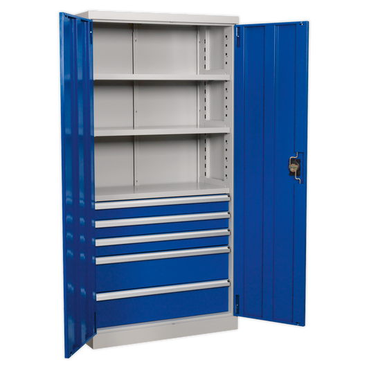 1800mm 5 Drawer 3 Shelf Industrial Cabinet