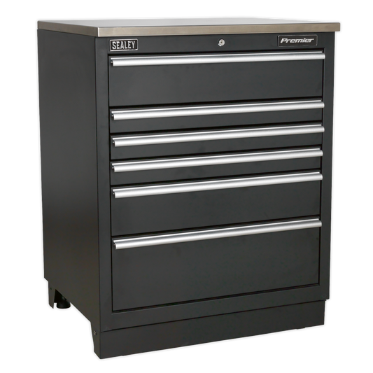 6 Drawer 775mm Heavy-Duty Modular Floor Cabinet