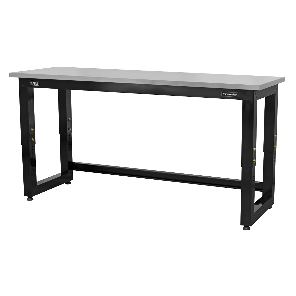 1830mm Heavy-Duty Steel Adjustable Workbench with Stainless Steel Worktop