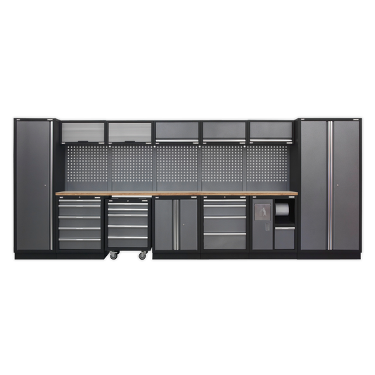 Superline PRO® 4.9m Storage System - Wood Worktop