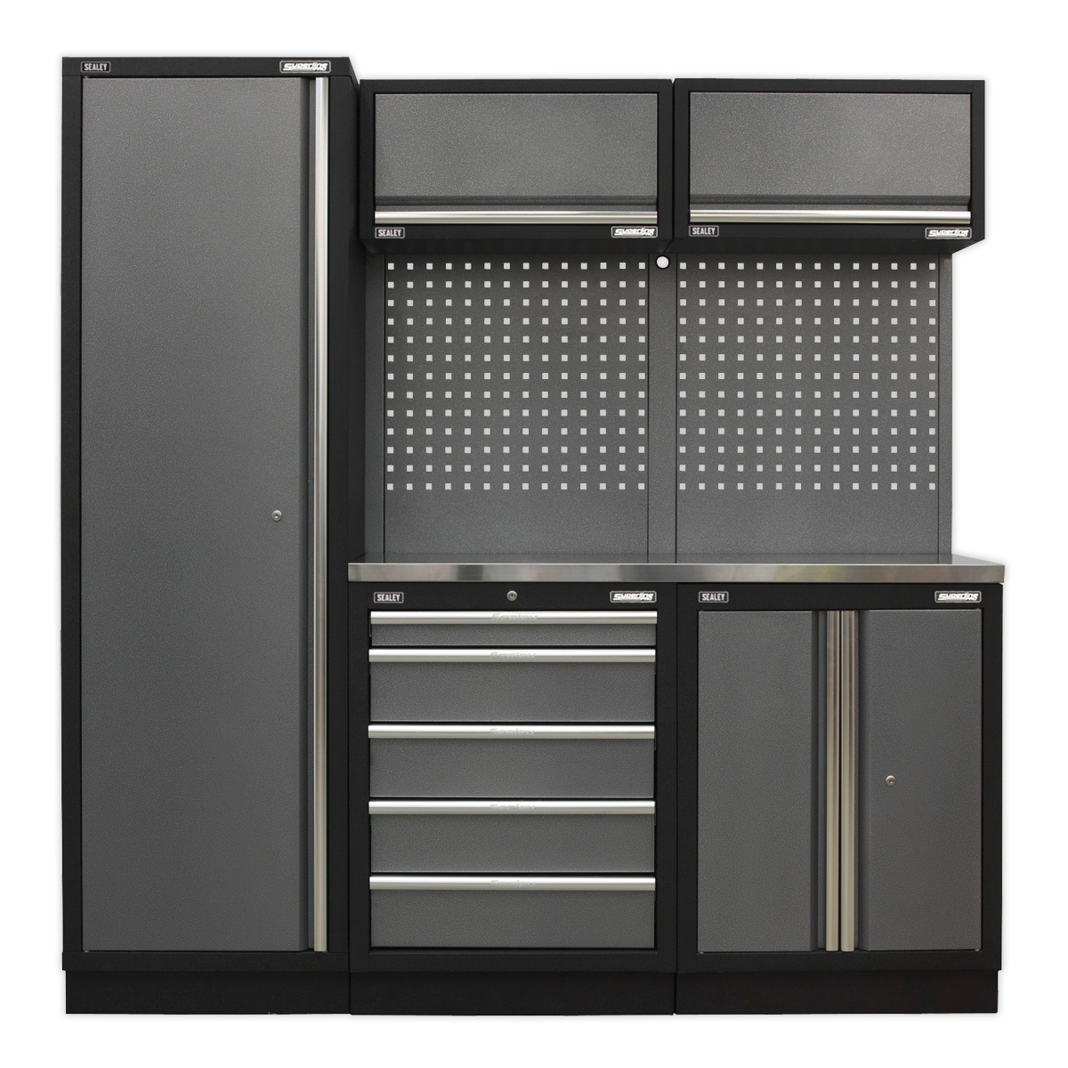 Superline PRO® 2.0m Storage System - Stainless Worktop