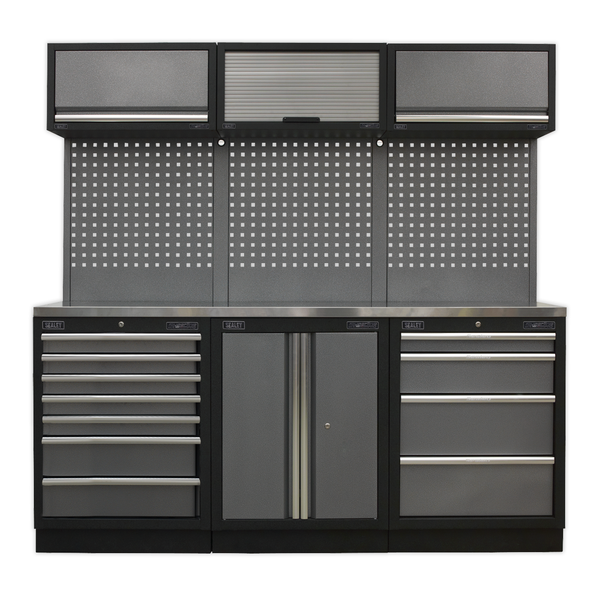 Superline PRO® 2m Storage System - Stainless Worktop