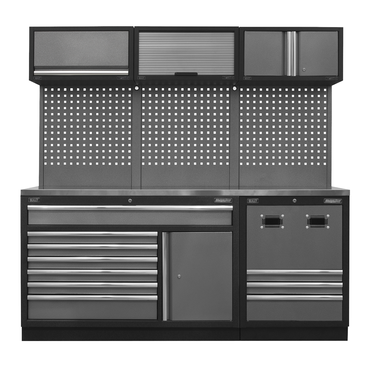 Modular Storage System Combo - Stainless Steel Worktop