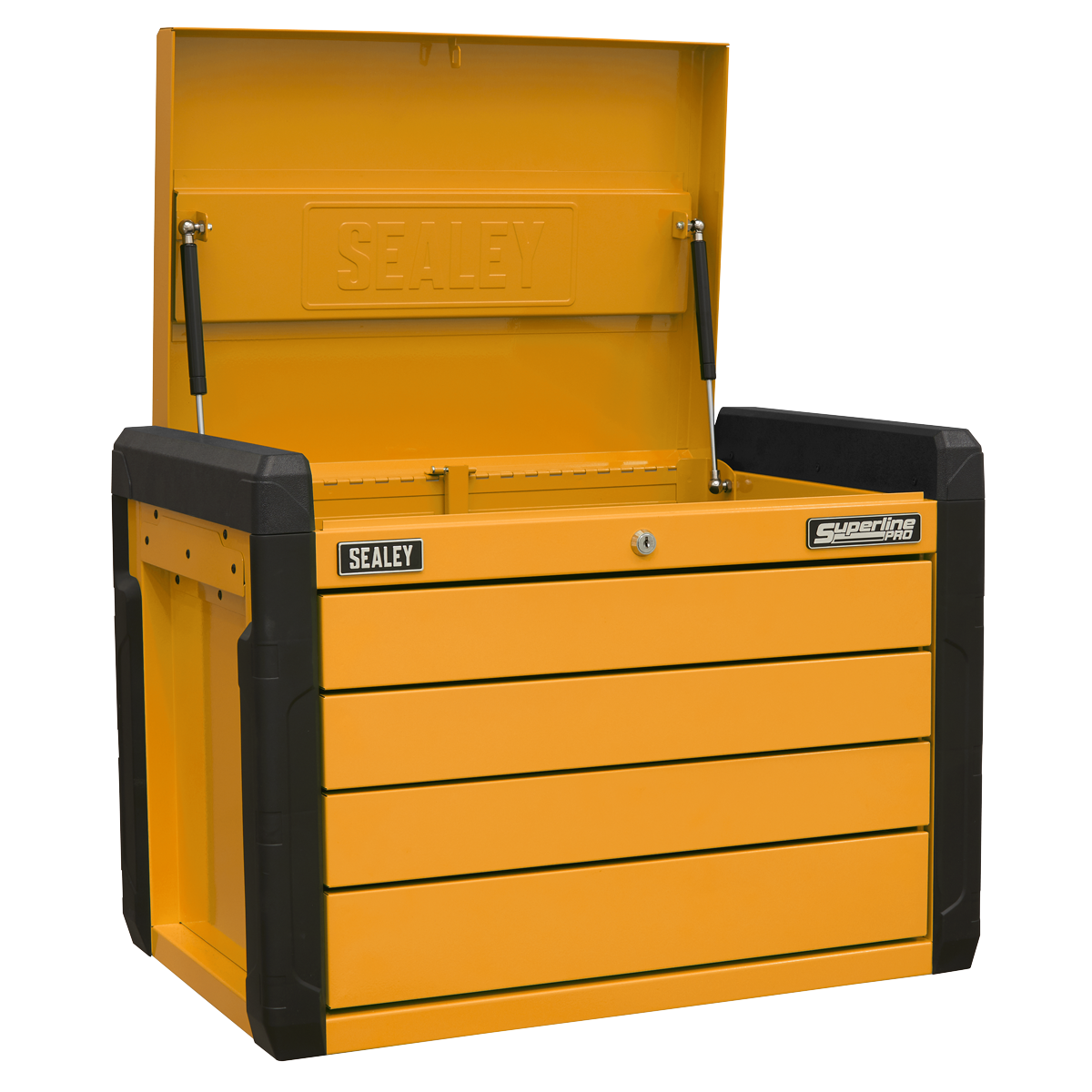 4-Drawer Push-to-Open Topchest with Ball-Bearing Slides - Orange