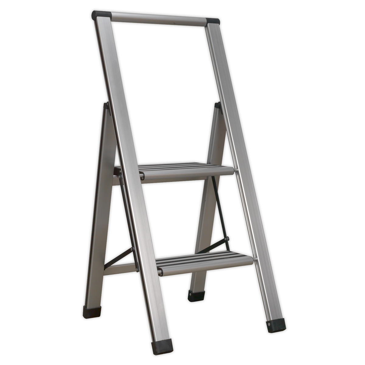 2-Step Trade Aluminium Professional Folding Step Ladder 150kg Capacity