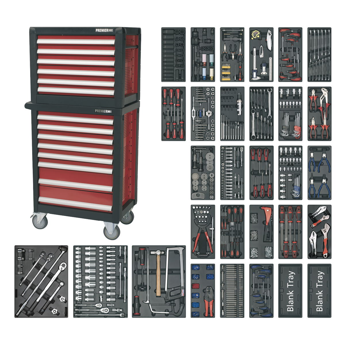 14 Drawer Tool Chest Combination with 1233pc Tool Kit