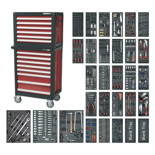 14 Drawer Tool Chest Combination with 1233pc Tool Kit