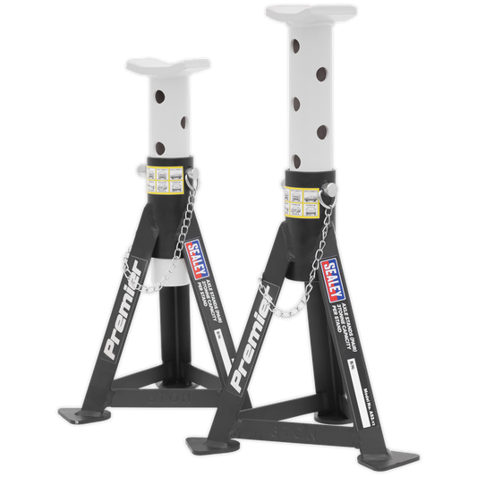 Axle Stands (Pair) 3 Tonne Capacity per Stand - White