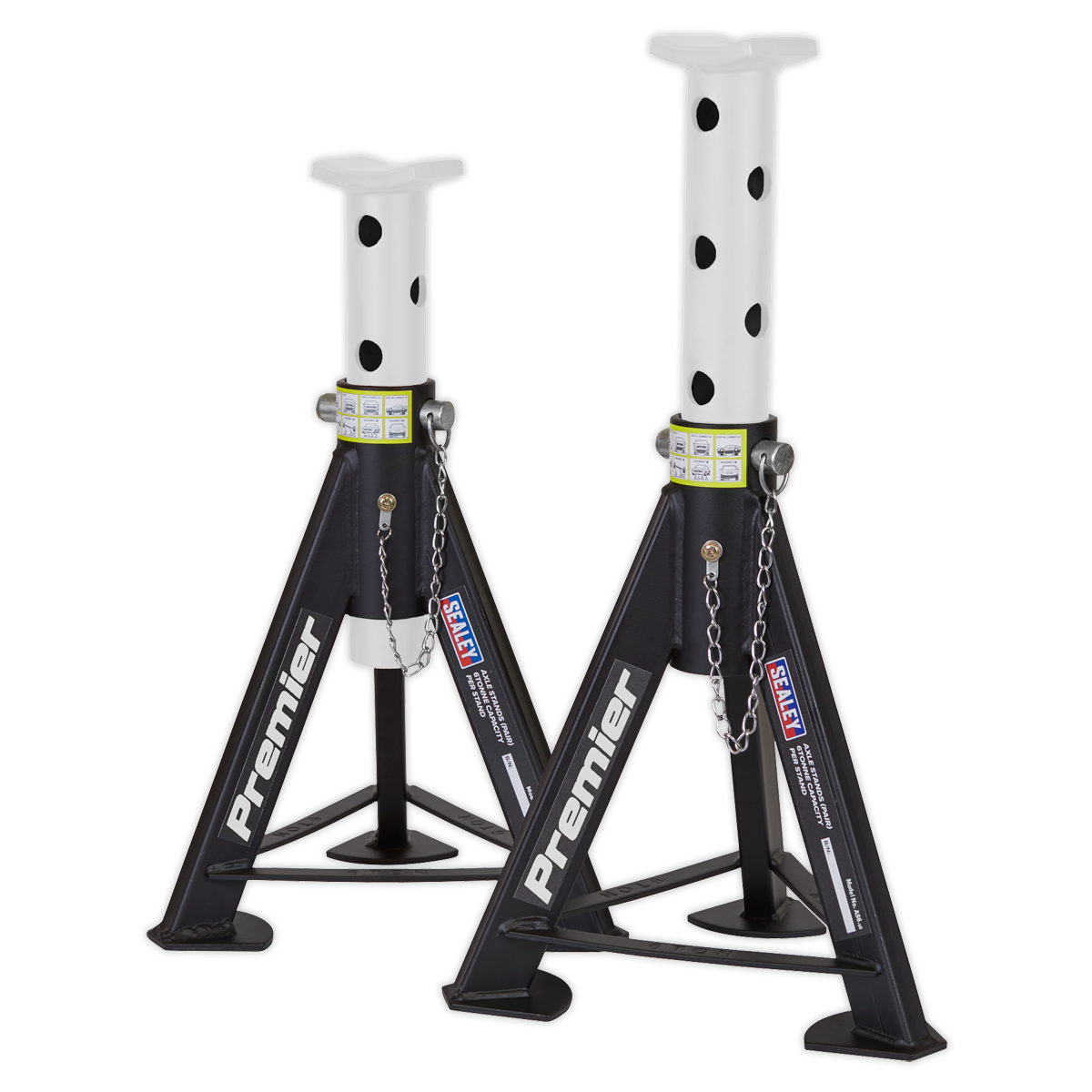 Axle Stands (Pair) 6 Tonne Capacity per Stand - White