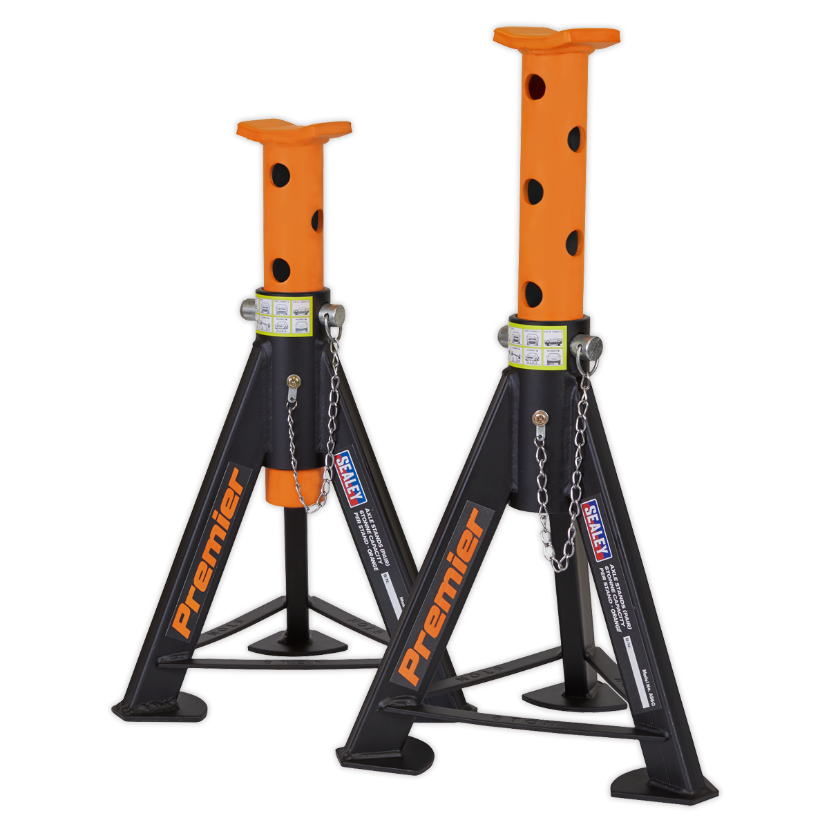 Axle Stands (Pair) 6 Tonne Capacity per Stand - Orange