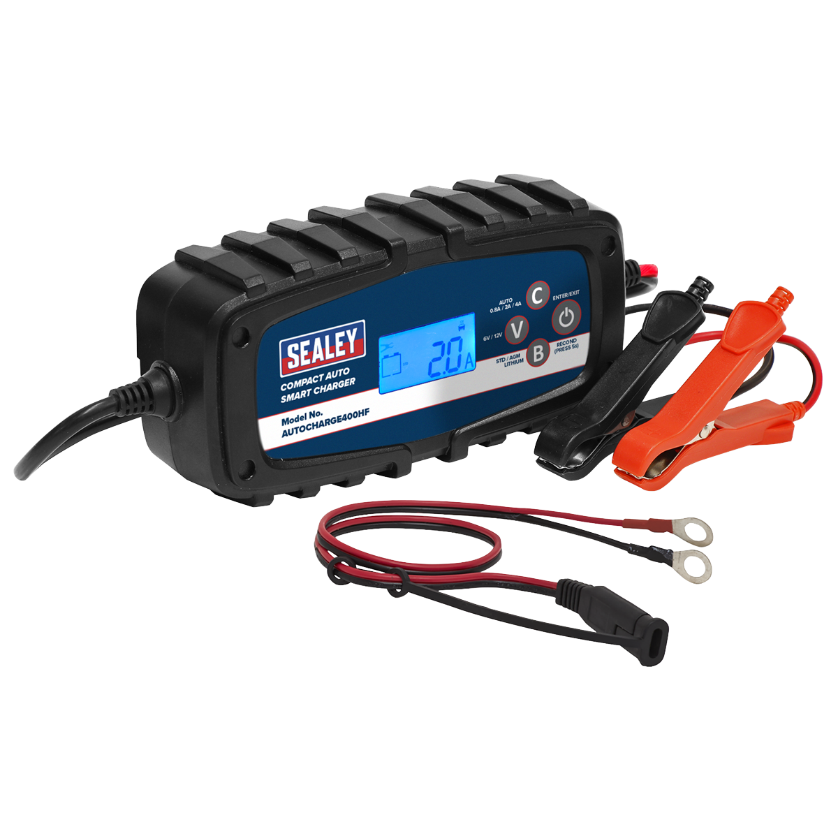 4A 9-Cycle 6/12V Compact Smart Charger & Maintainer