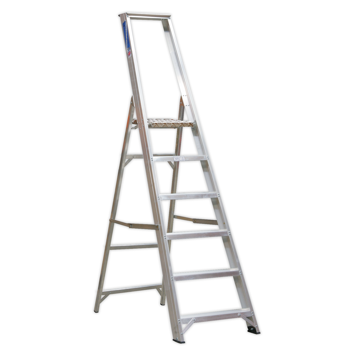 6-Tread Industrial Aluminium Step Ladder - BS 2037/1