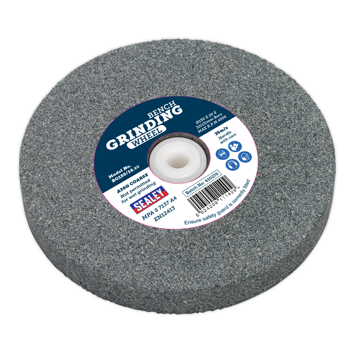 Ø150 x 20mm Grinding Stone Ø32(Ø13)mm Bore A36Q Coarse