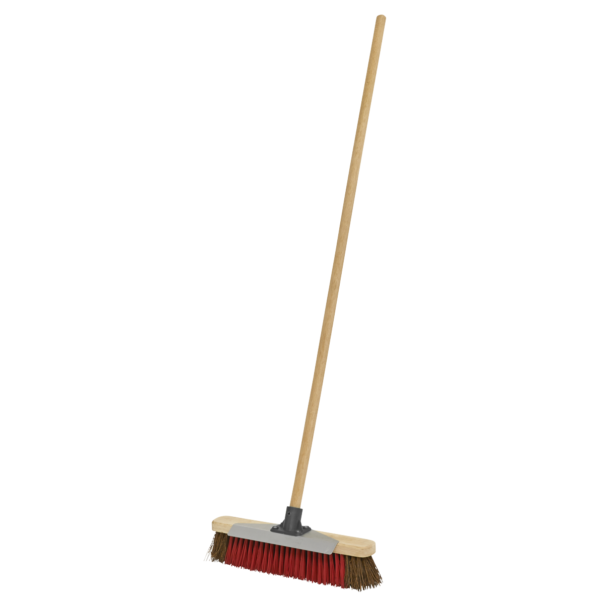 16"(405mm) Heavy-Duty Stiff/Hard Bristle Broom with Scraper