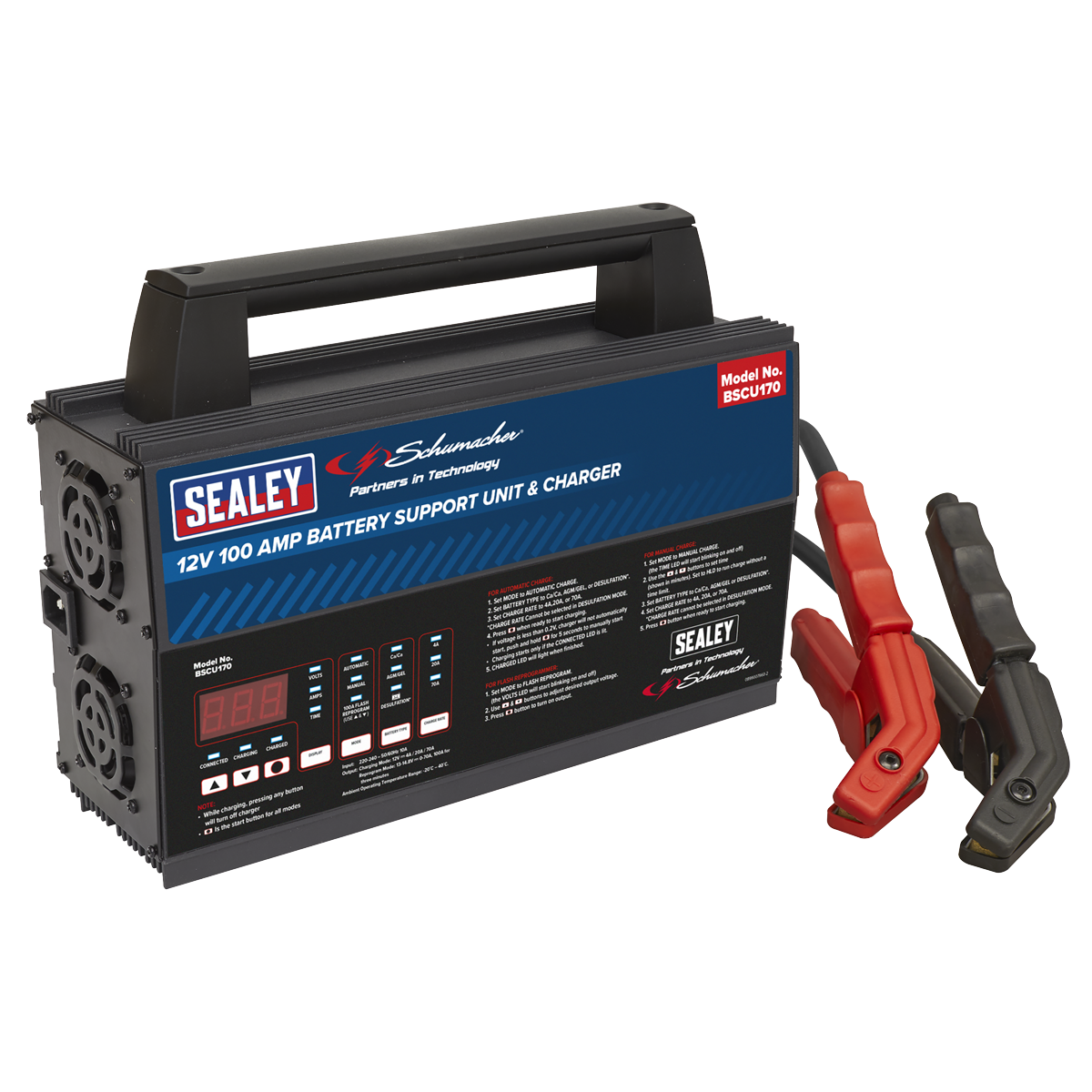 Schumacher® 100A 12V Automatic Smart Battery Support Unit & Charger