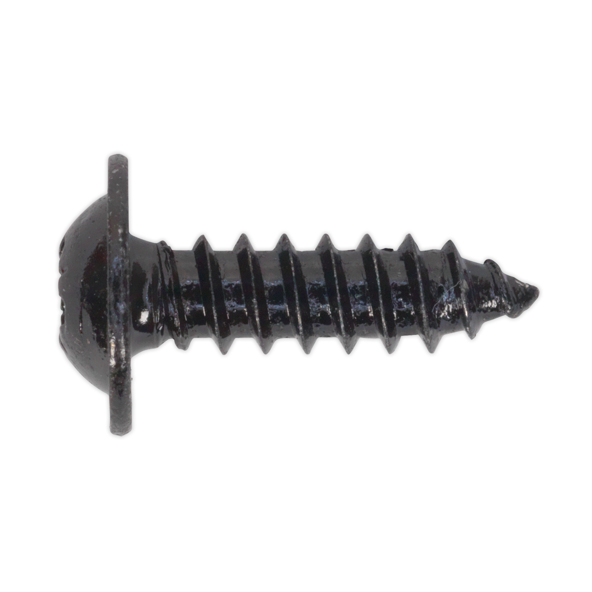 4.8 x 16mm Black Pozi Self-Tapping Flanged Head Screw - Pack of 100