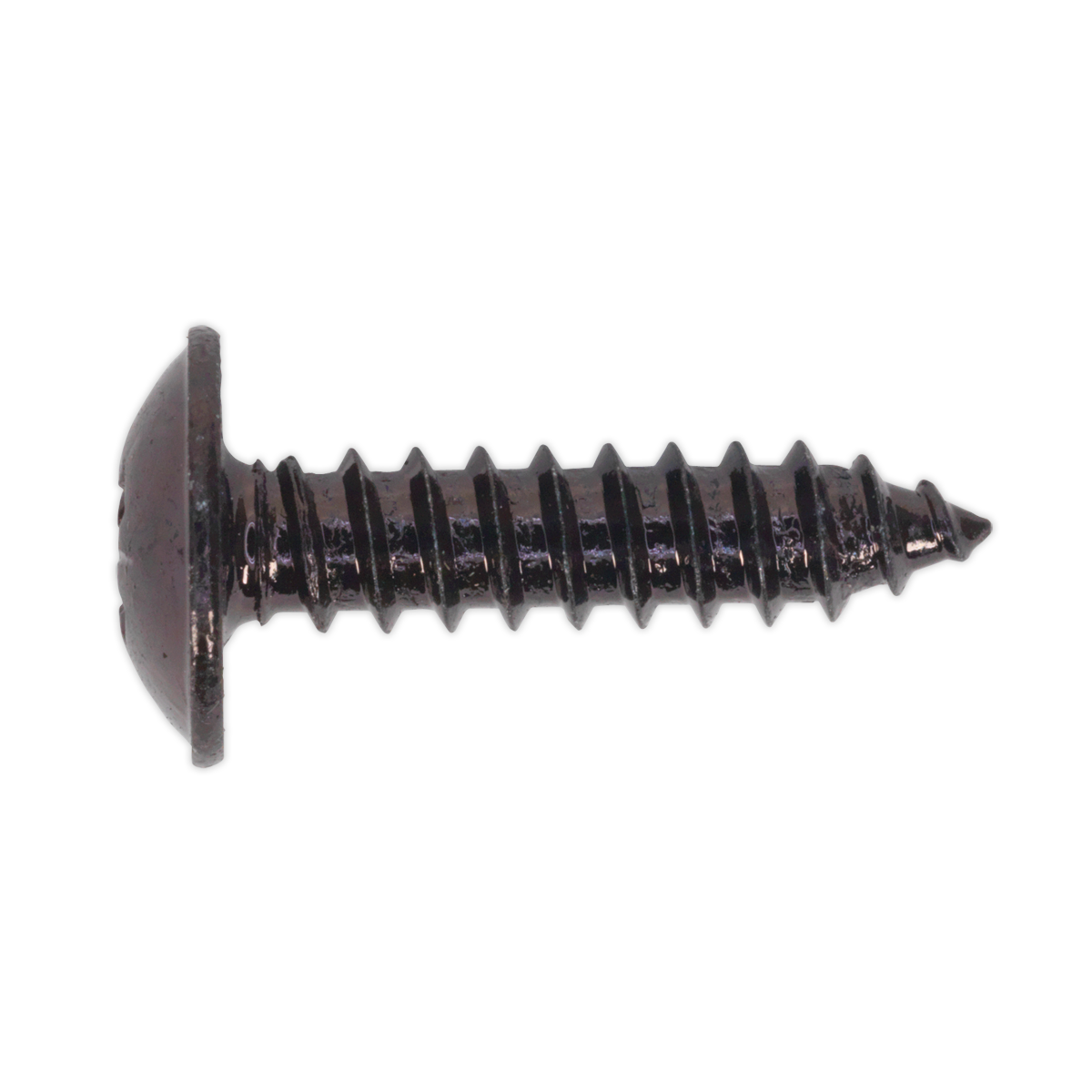 4.8 x 19mm Black Pozi Self-Tapping Flanged Head Screw - Pack of 100