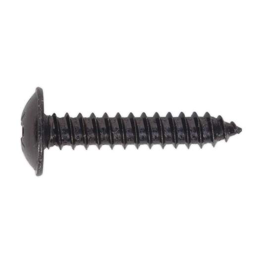 4.8 x 25mm Black Pozi Self-Tapping Flanged Head Screw - Pack of 100