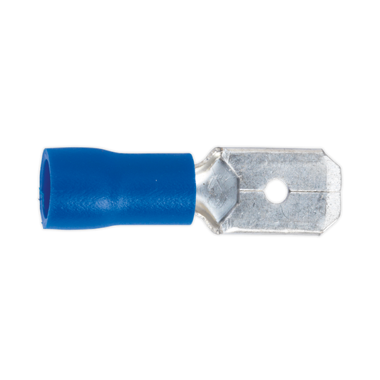 6.3mm Blue Push-On Male Terminal - Pack of 100