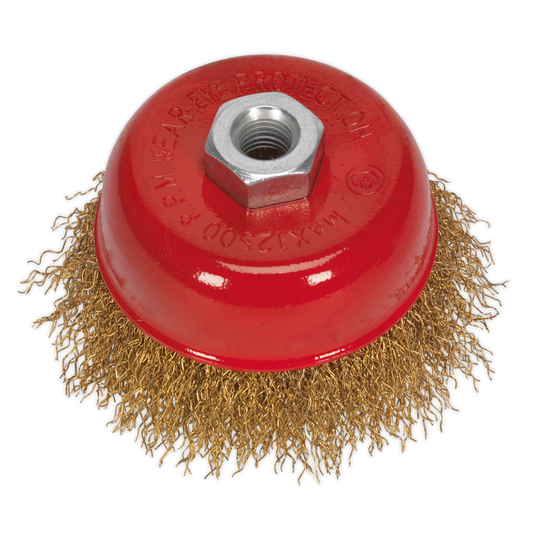 Ø75mm Brassed Steel Cup Brush M10 x 1.5mm