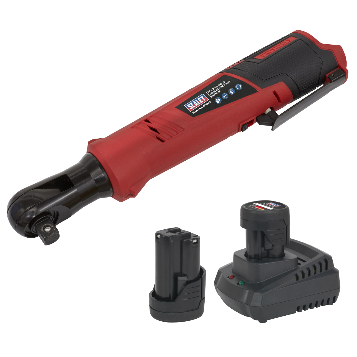 12V SV12 Series 1/2"Sq Drive Cordless Ratchet Wrench Kit - 2 Batteries