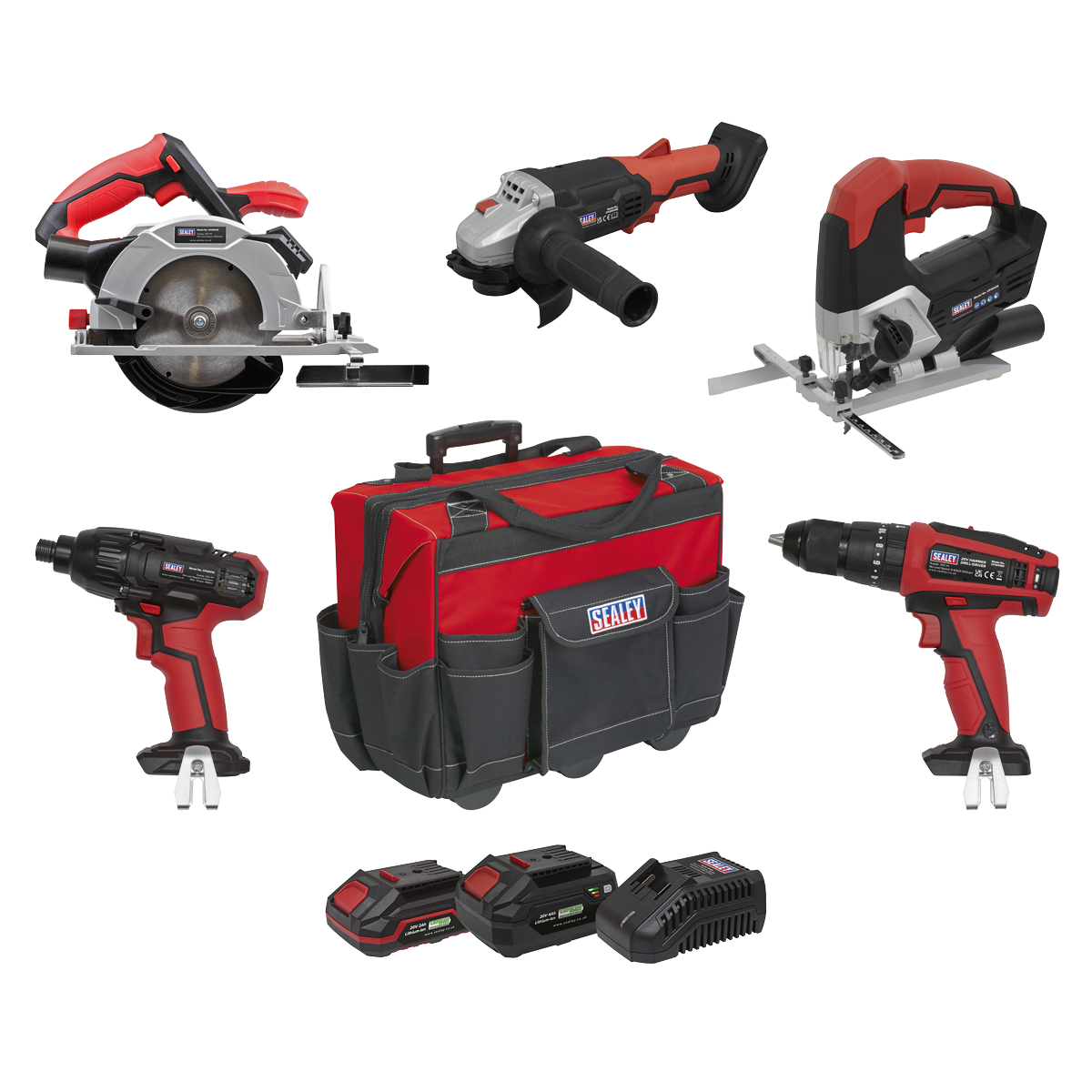 5 x 20V SV20 Series Cordless 5 Tool Combo Kit - 2 Batteries