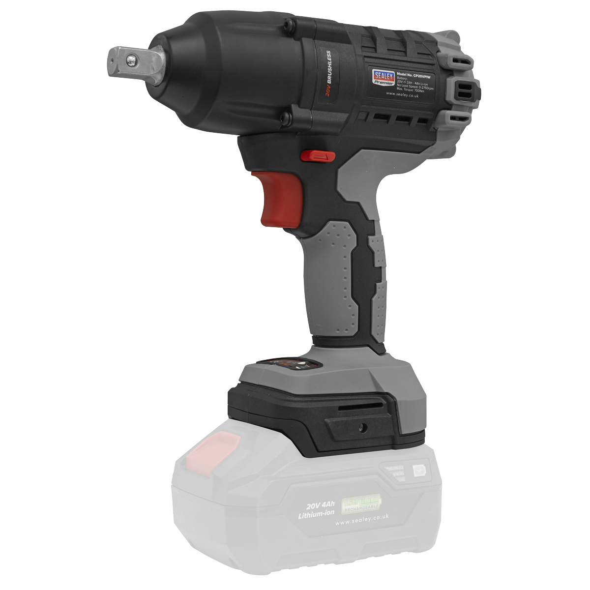 20V SV20 Series 1/2"Sq Drive Brushless Impact Wrench - Body Only