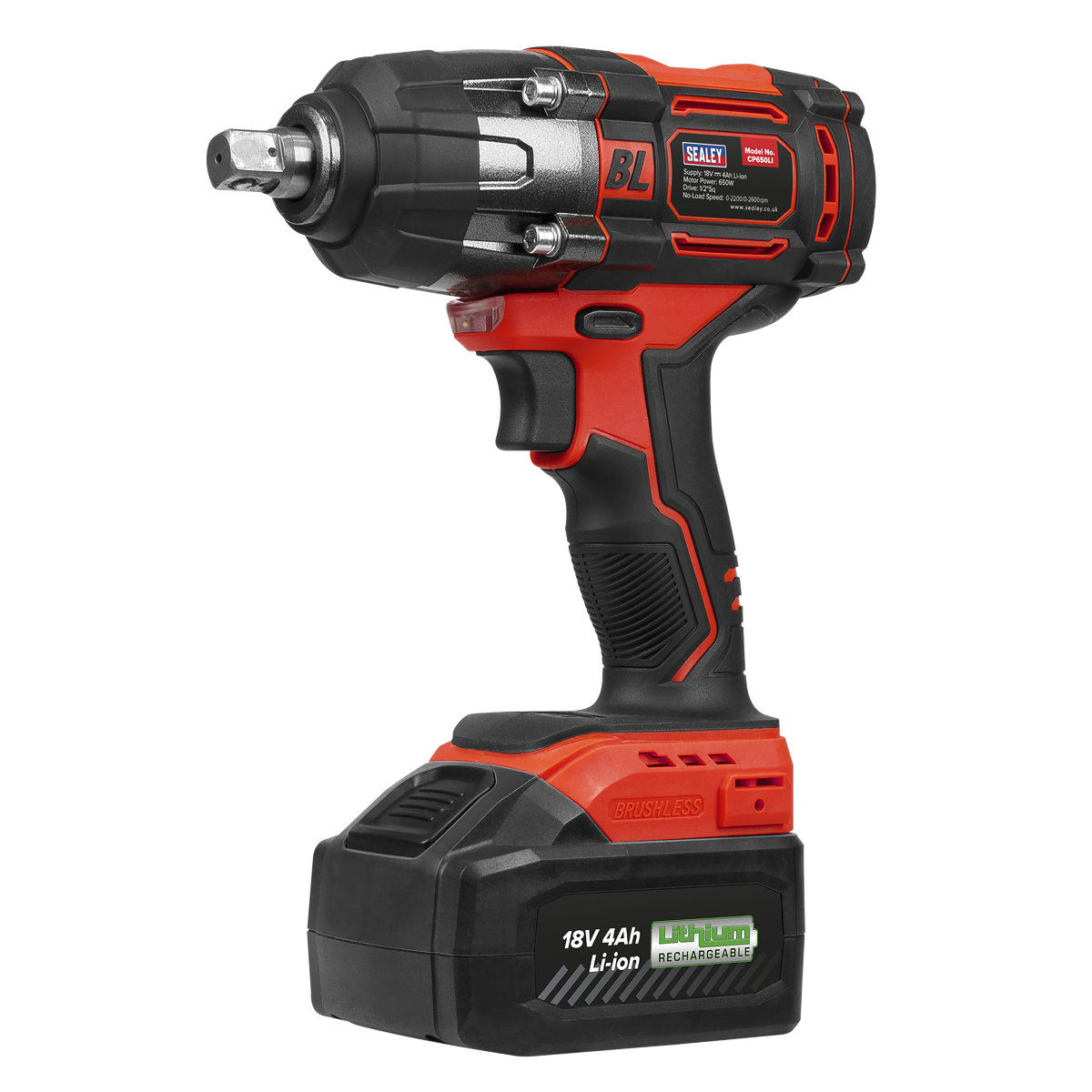 18V 1/2"Sq Drive Cordless Impact Wrench