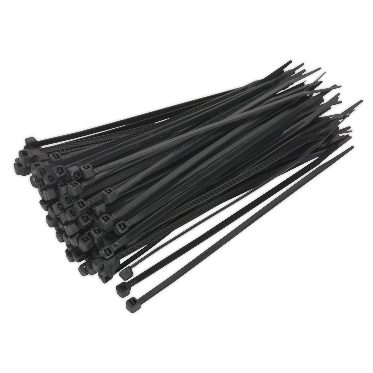 150 x 3.6mm Black Cable Tie - Pack of 100