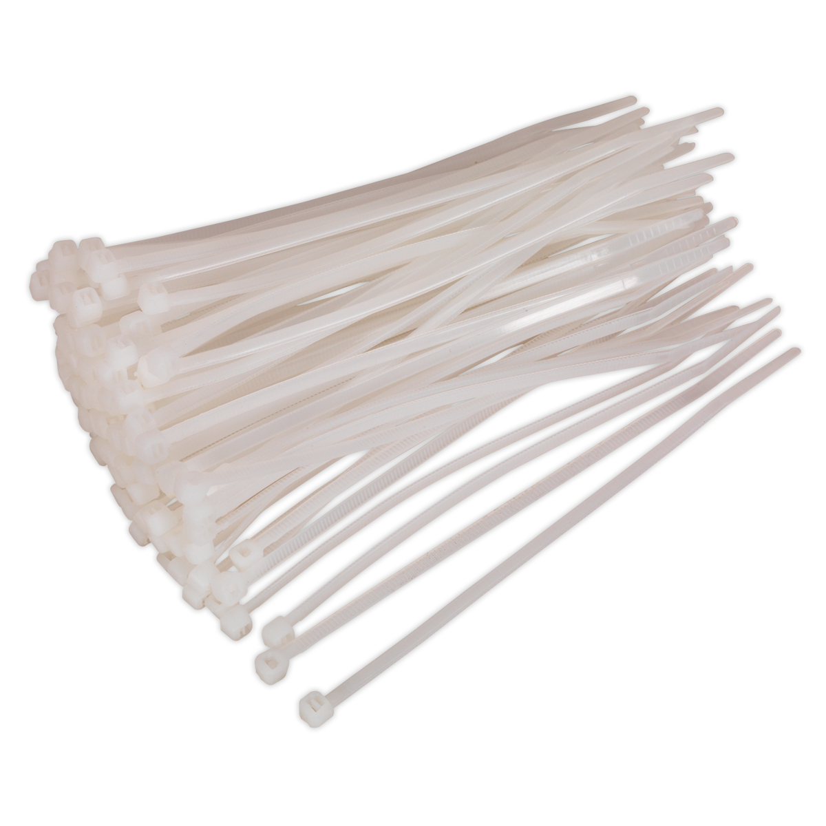 150 x 3.6mm White Cable Tie - Pack of 100