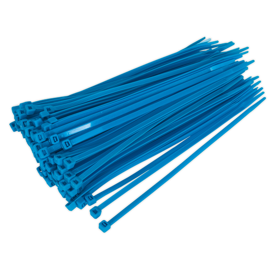 200 x 4.4mm Blue Cable Tie - Pack of 100