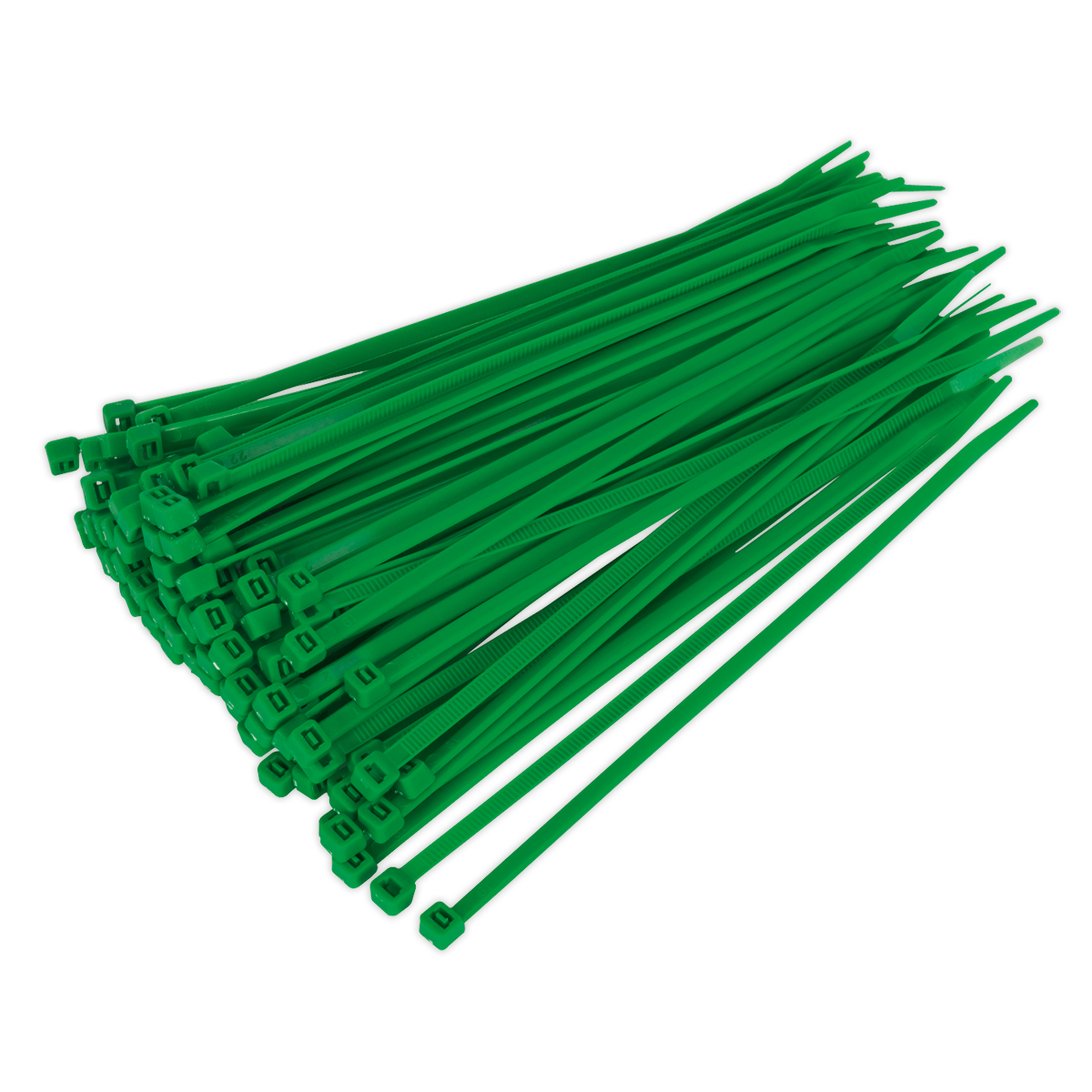 200 x 4.4mm Green Cable Tie - Pack of 100