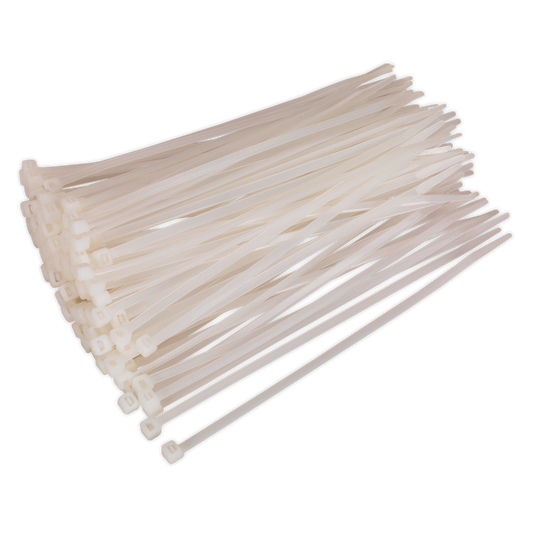 200 x 4.8mm White Cable Tie - Pack of 100