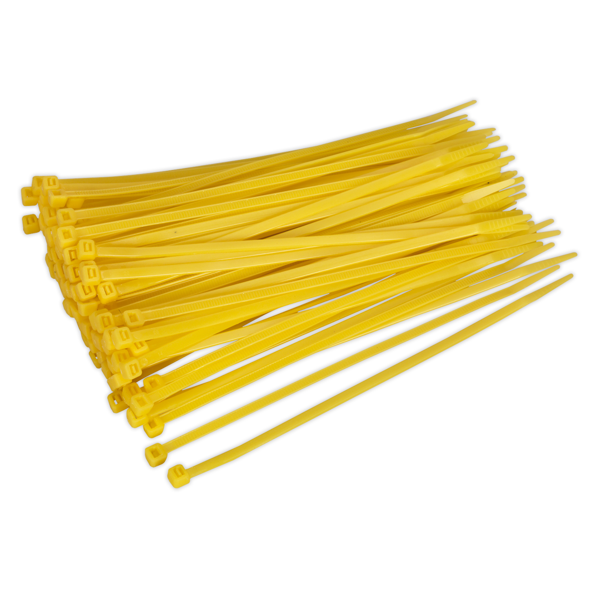 200 x 4.4mm Yellow Cable Tie - Pack of 100