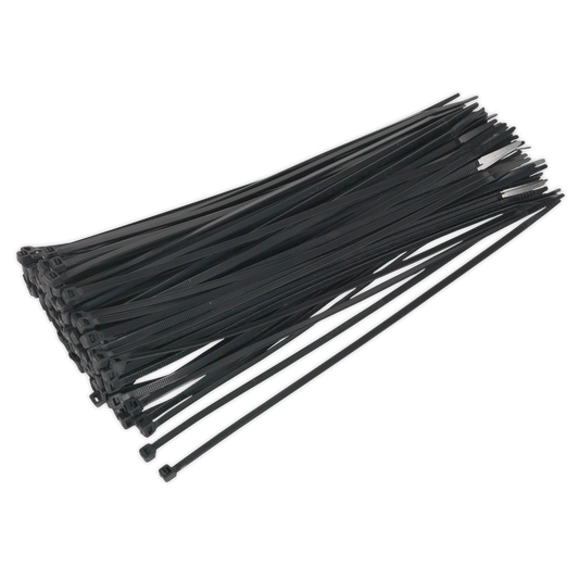 300 x 4.8mm Black Cable Tie - Pack of 100