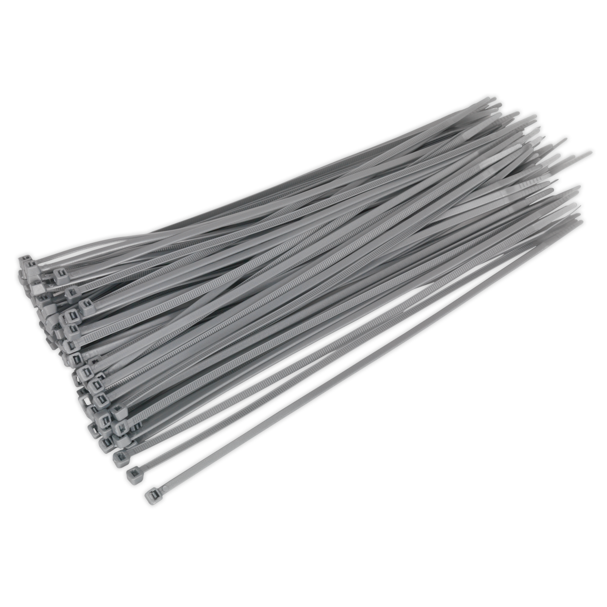 300 x 4.4mm Silver Cable Tie - Pack of 100