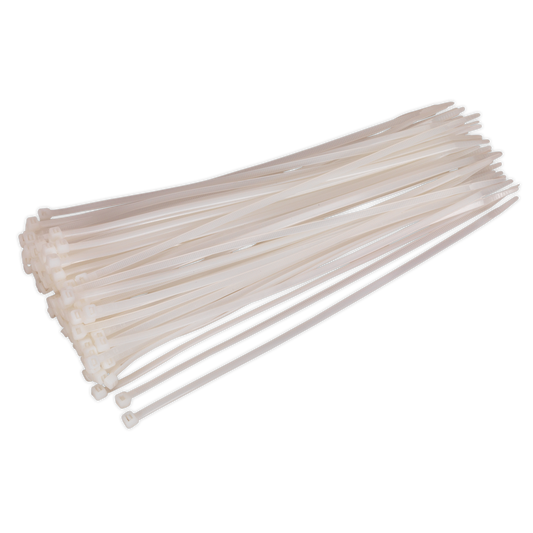 300 x 4.8mm White Cable Tie - Pack of 100