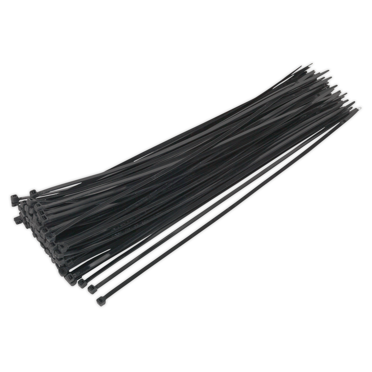 380 x 4.8mm Black Cable Tie - Pack of 100