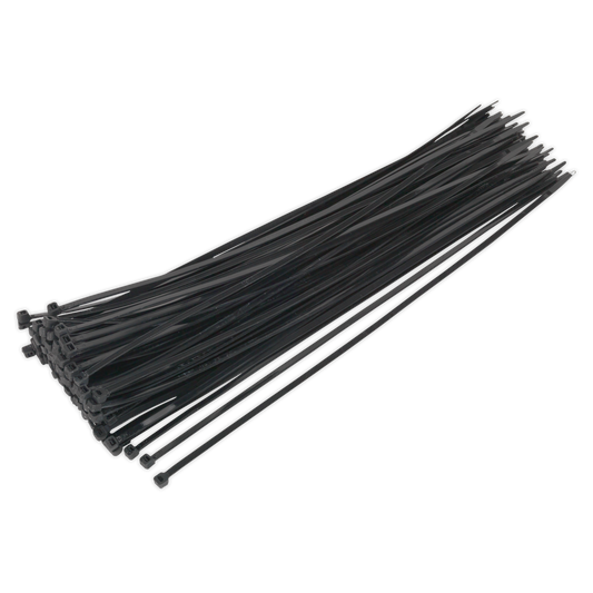 380 x 4.8mm Black Cable Tie - Pack of 100