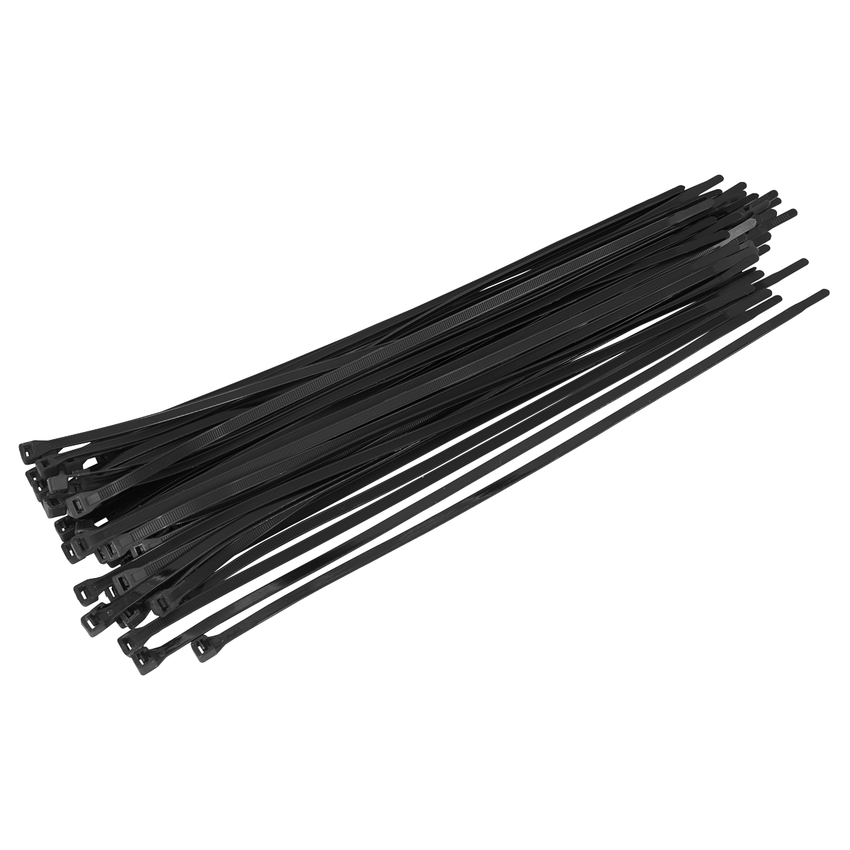 450 x 7.6mm Black Cable Tie - Pack of 50