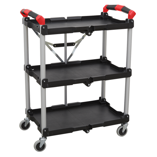 3-Level Folding Workshop Trolley