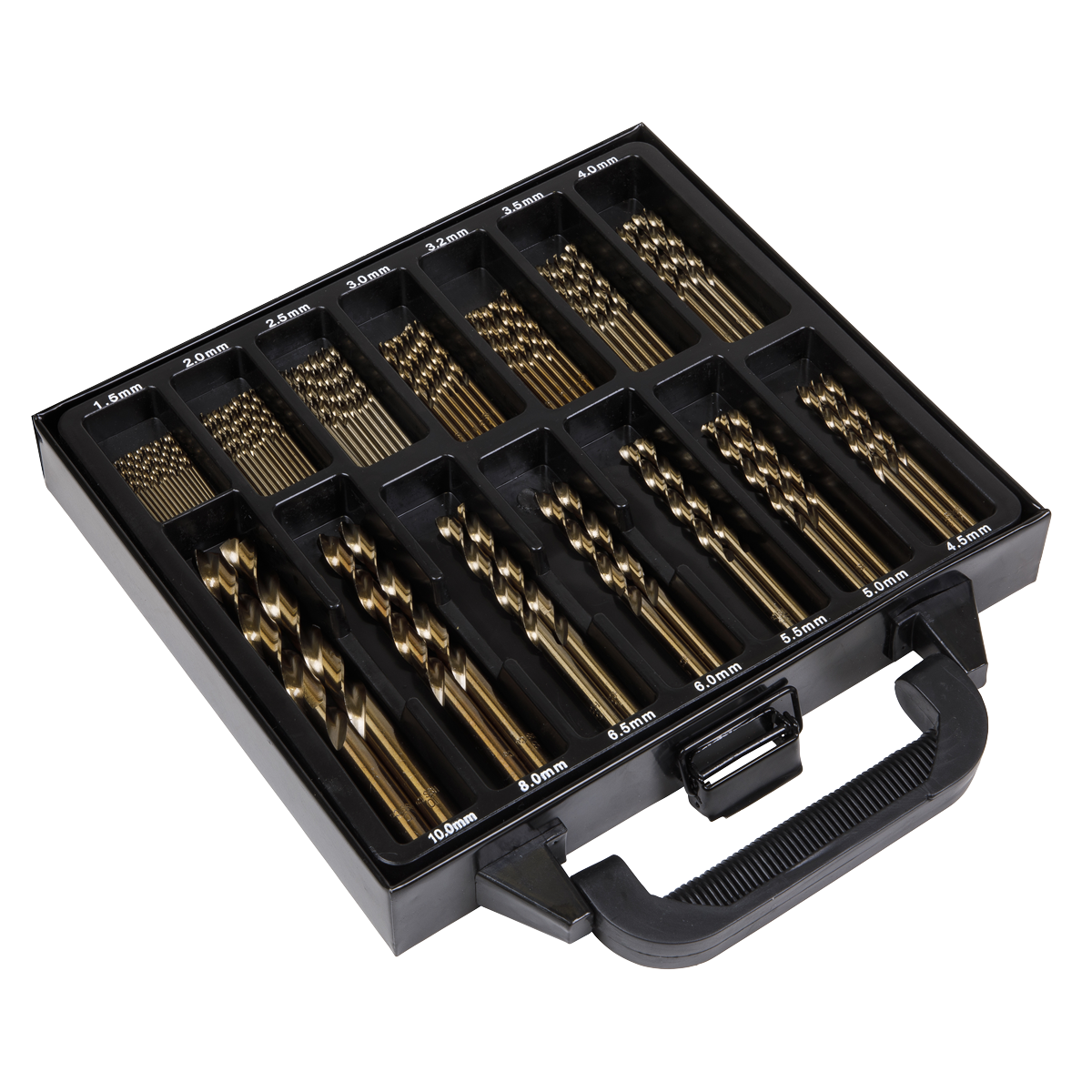 99pc HSS Cobalt Fully Ground Drill Bit Set