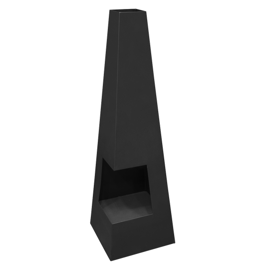 Dellonda Chiminea for Outdoor Use - Black Steel