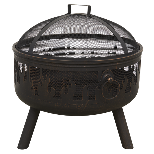 Dellonda Deluxe Outdoor Firepit, Cooking Grill & Poker