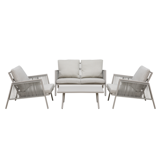 Dellonda Fusion Aluminium 4-Piece Outdoor Sofa Set