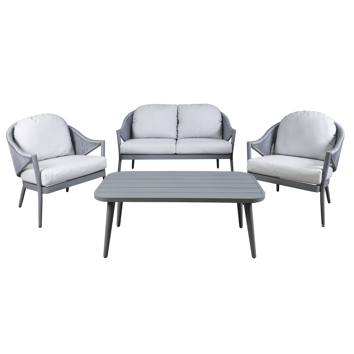 Dellonda Echo 4pc Aluminium Outdoor Sofa Set