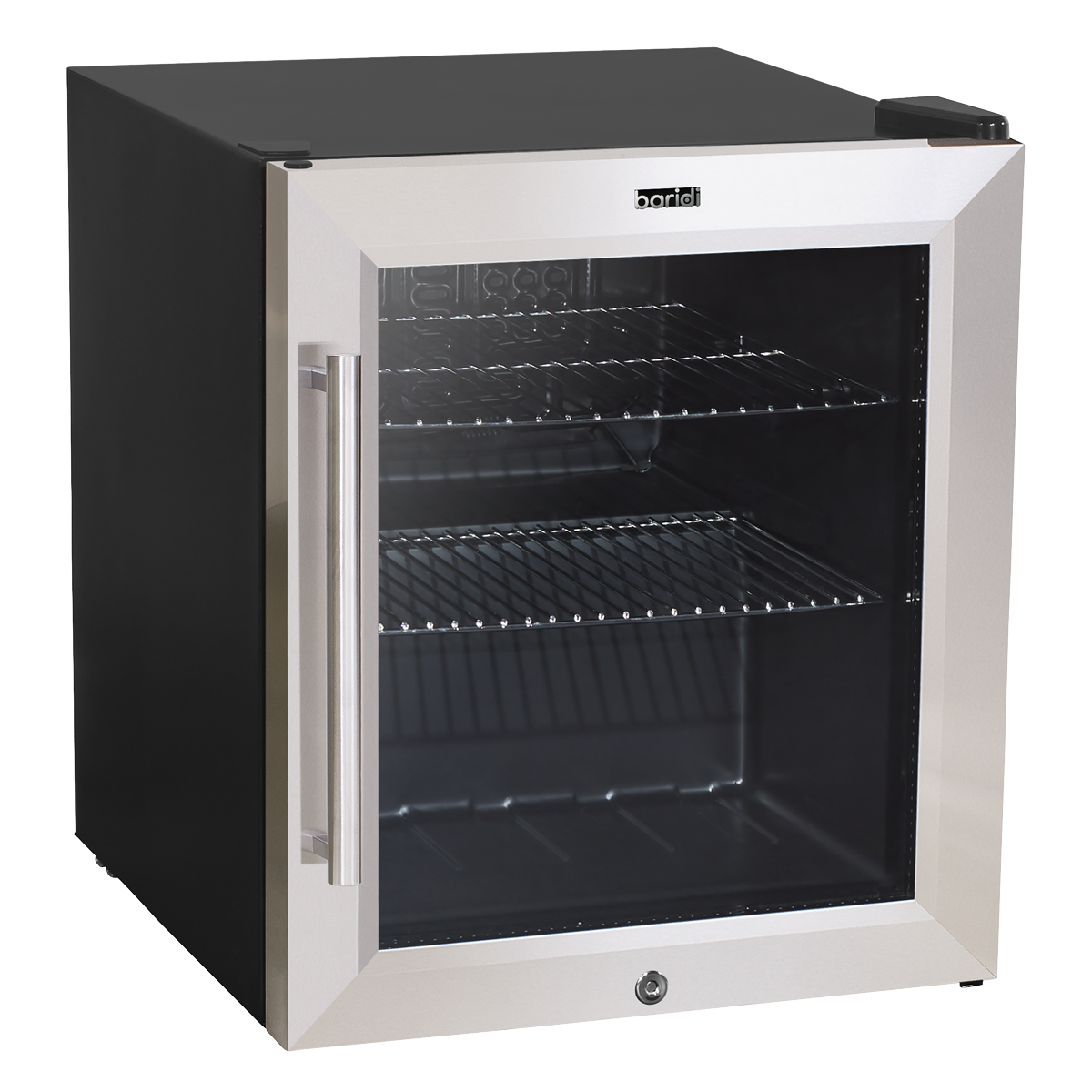 Baridi 50L Stainless Steel Tabletop Drinks Fridge/Cooler with Glass Door